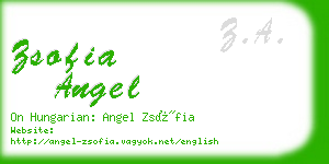 zsofia angel business card